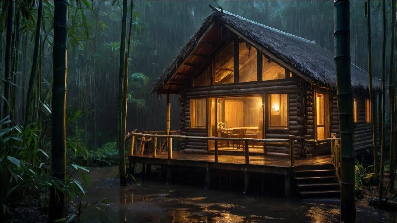 Fall Easily Into Deep Sleep with Heavy Rain on Tin Roof & Mighty Thunder at Night | Rain White Noise