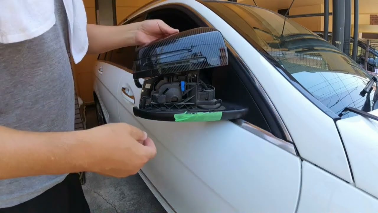 S204　ベンツC200ワゴンのドアミラーをカーボンルックに変更したら渋さが増した！