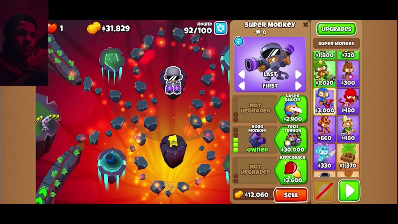 Stuck towards the end: Bloons td 6 (RG) one sided infernal 