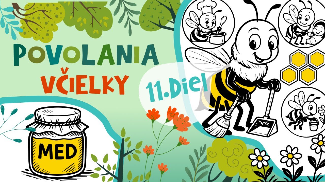 Záhady z lesa a záhrady- Včely- Povolania včielky– čo všetko robí robotnica počas svojho života? #11