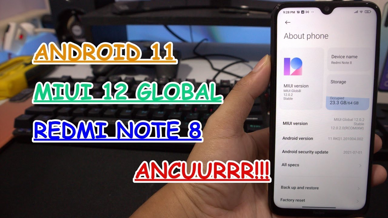 Review Update Android 11 MIUI 12 Global Redmi Note 8 | Kok Malah Kayak Gini??