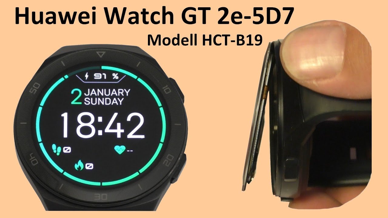 Часы Huawei Watch GT 2e-5D7, Modell HCT-B19 - отклеился дисплей - Ремонт.