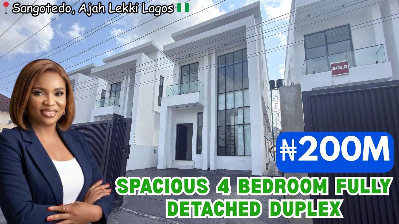 HOUSE FOR SALE IN LEKKI LAGOS NIGERIA | ₦200M 4 Bedroom Fully Detached Duplex for sale in Sangotedo