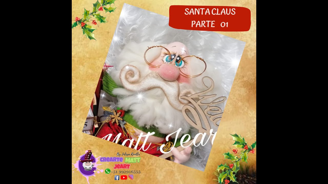 Santa Claus Sentado  PARTE 01  - Muñequeria country