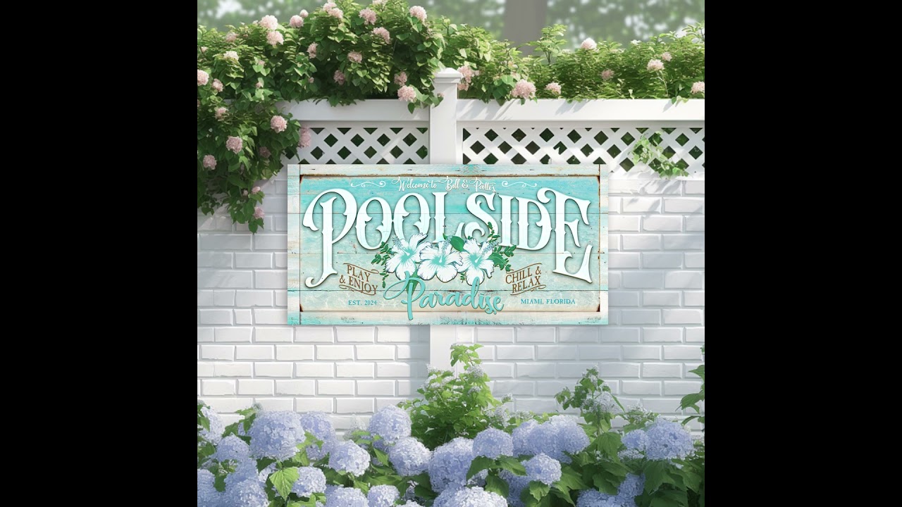 personalized pool signs & Pool Decor Ideas 