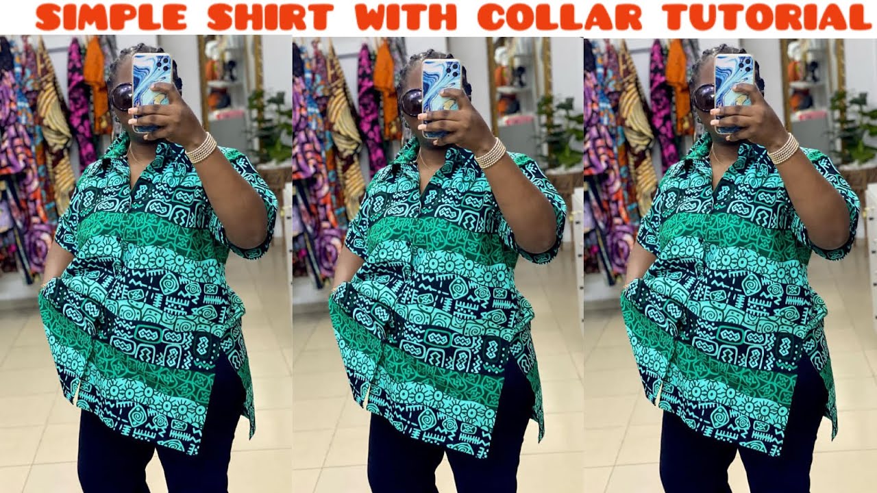 How to make a Casual Female shirt with Collar and Side slit