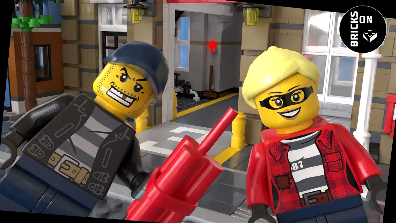 Пожарная машина, ограбление банка, банкомат, Lego City, полиция, Cash Brothers, ограбление эвакуа...