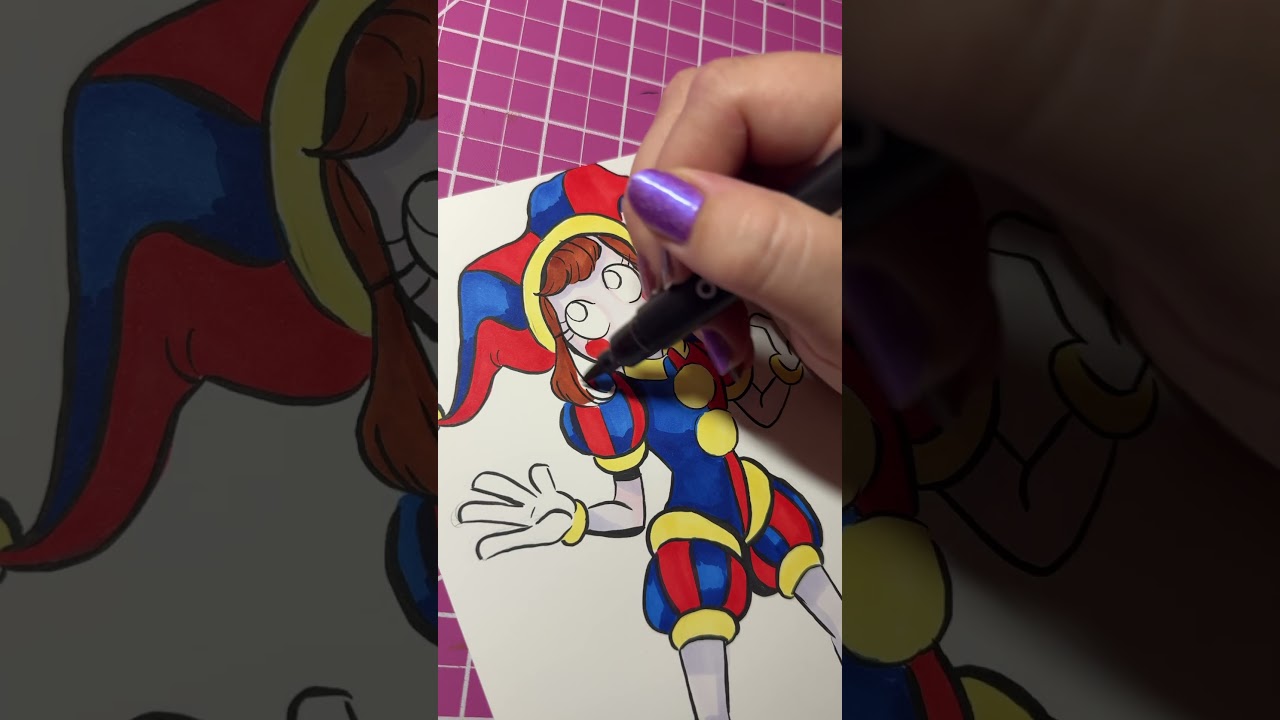 Inktober Day 26 &ldquo;Puzzling&rdquo; I find Pomni&rsquo;s sudden appearance puzzling&hellip; #theamazingdigitalcircus #art