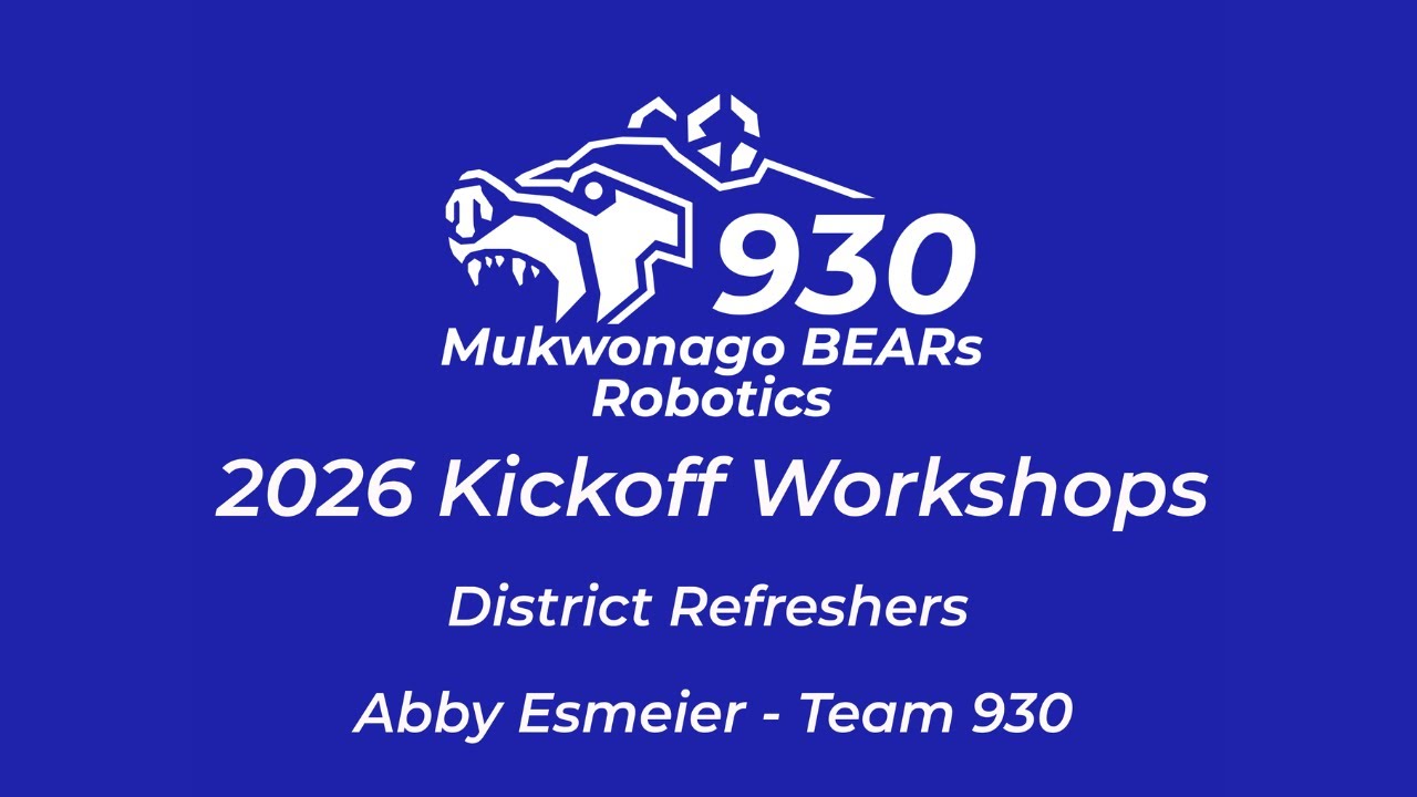 2026 Kickoff Workshop - District refreshers