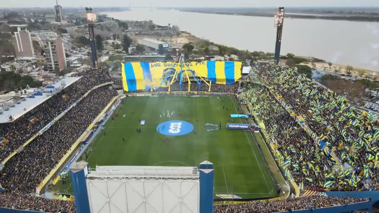 Recibimiento Rosario Central - Carnaval Auriazul - Los Guerreros