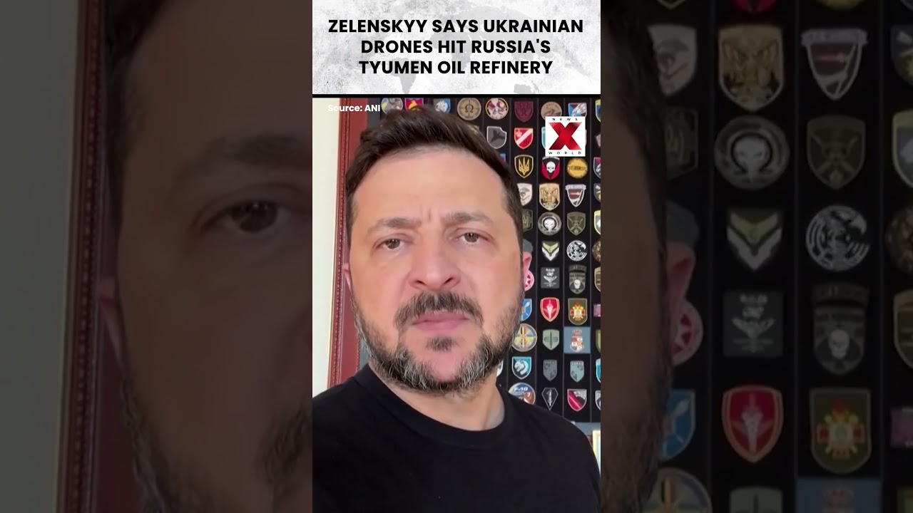 Zelenskyy Says Ukrainian Drones Hit Russia&rsquo;s Tyumen Oil Refinery| #viralshorts NewsX World