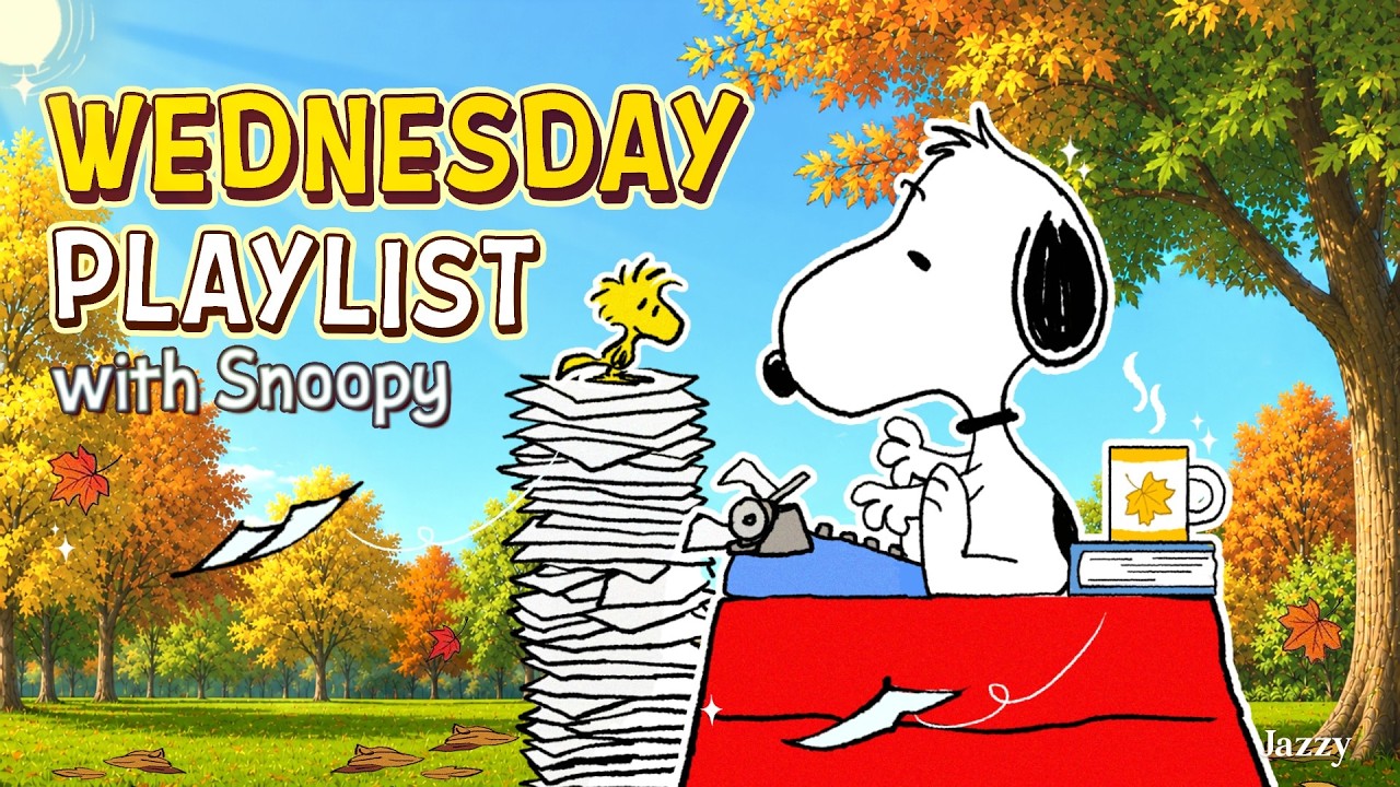 Fresh Wednesday Morning Coffee with Snoopy ☕☀️📚| Autumn Jazz for Relaxing Study & Work by Jazzy
