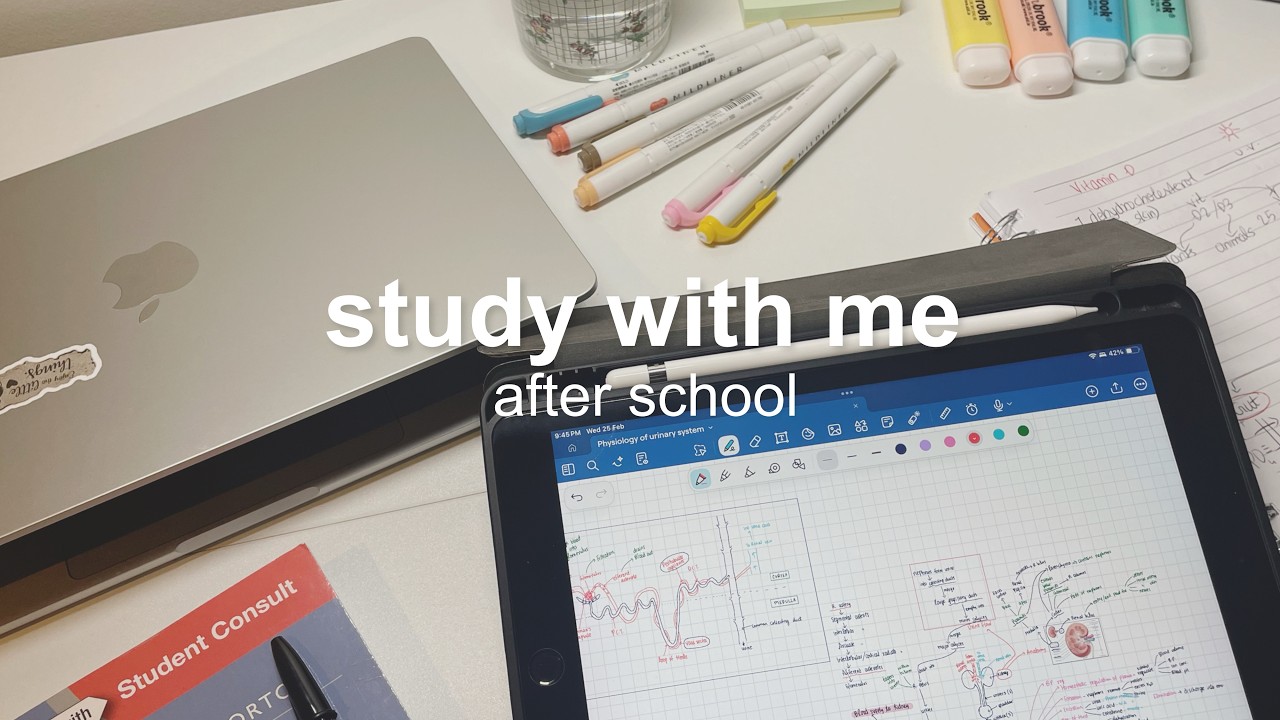 After school study with me - study motivation (study timelapse)