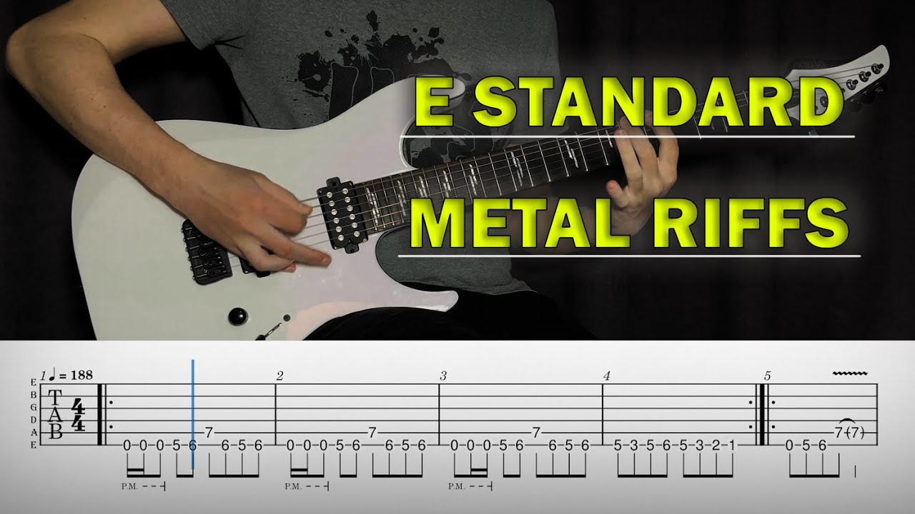 10 E Standard Metal Riffs