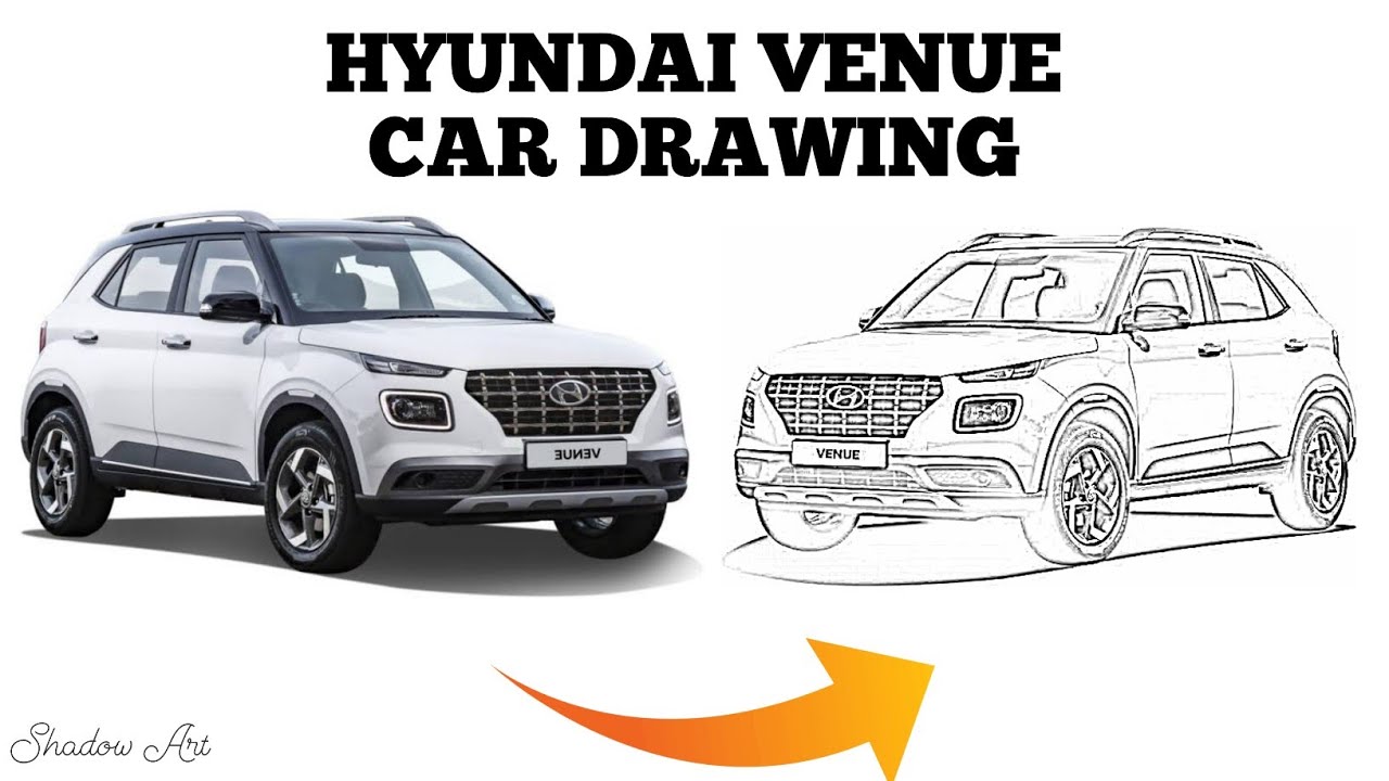 Drawing a Hyundai Venue  the Ultimate Step-by-Step Guide to Drawing Hyundai Venue Car by shadow art