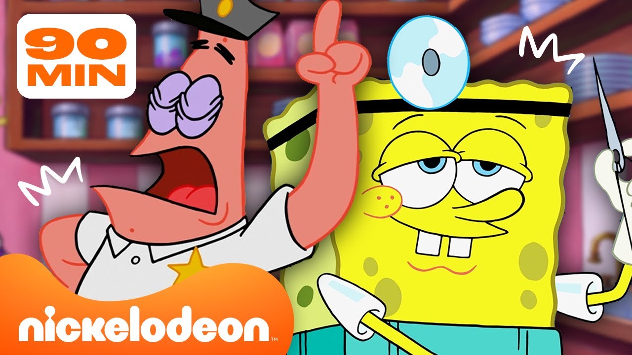 سبونج بوب | كل وظيفة عمل فيها سبونج بوب وباتريك | أكثر من 90 دقيقة من المقاطع | Nickelodeon Arabia