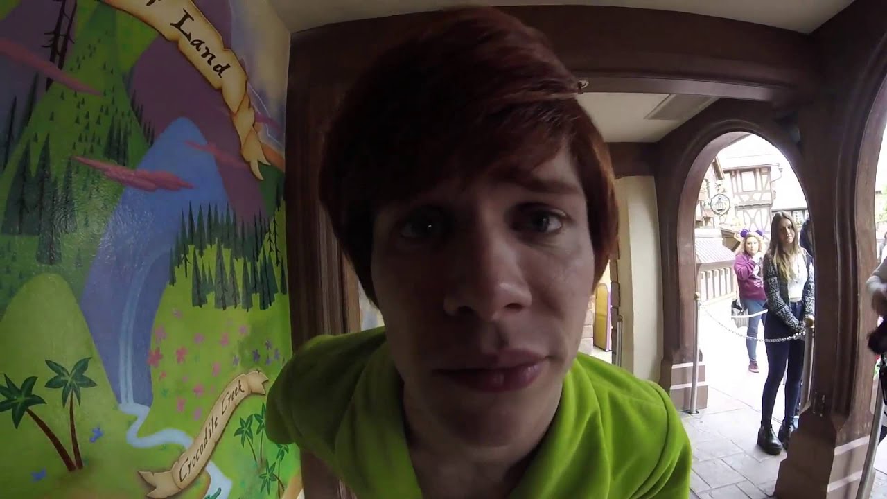 Meeting Gaston, Peter Pan, and other Disney characters on Jan 14th 2016
