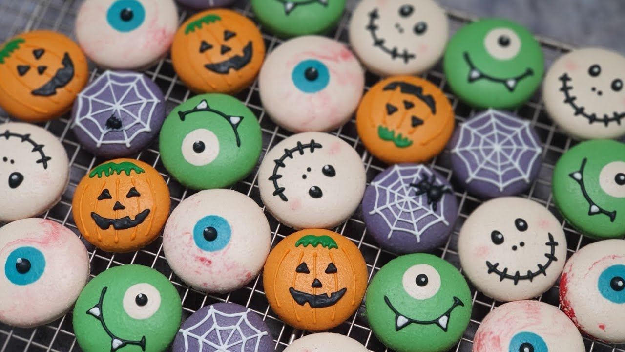 Halloween Macarons For Beginners #1 할로윈 마카롱 만들기 초보자 편ㅣSUGAR BEAN