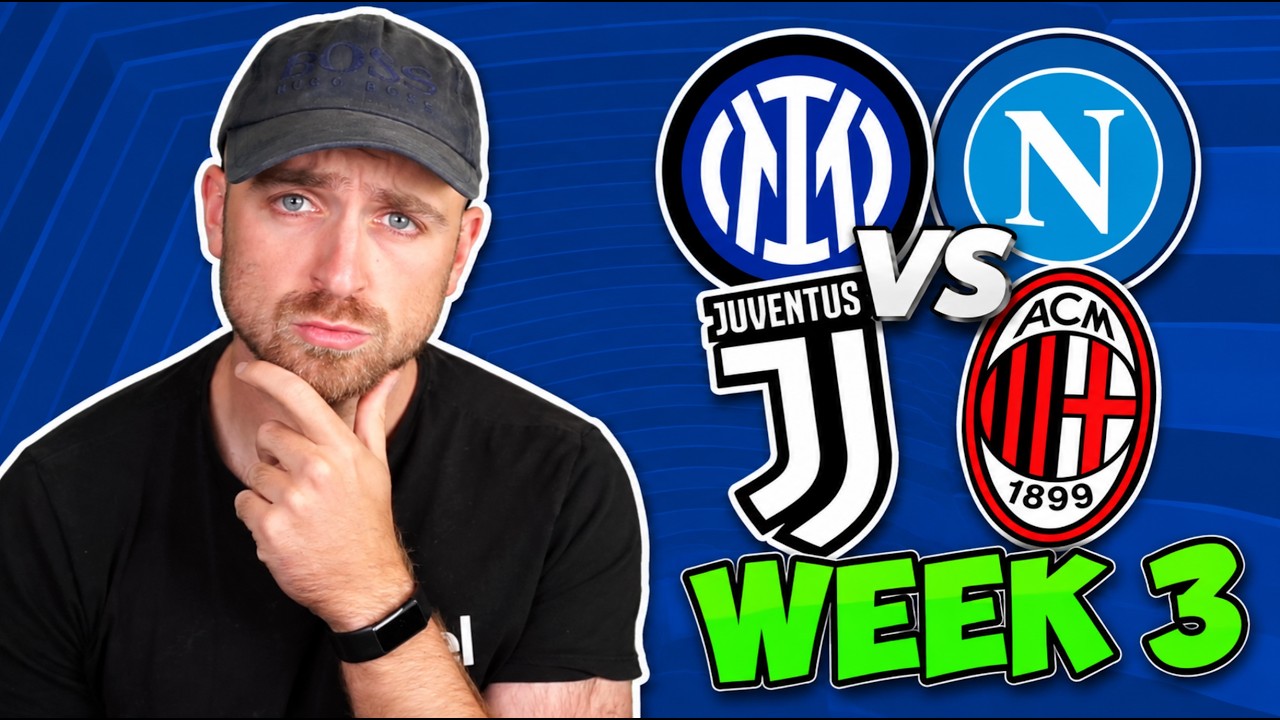 SERIE A WEEK 3 PREDICTIONS & TIPS!