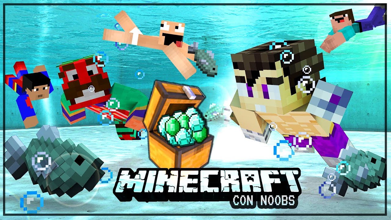 MINECRAFT CON NOOBS - DIA DE BUCEO ¿ENCONTRAREMOS AHOGADOS? #5