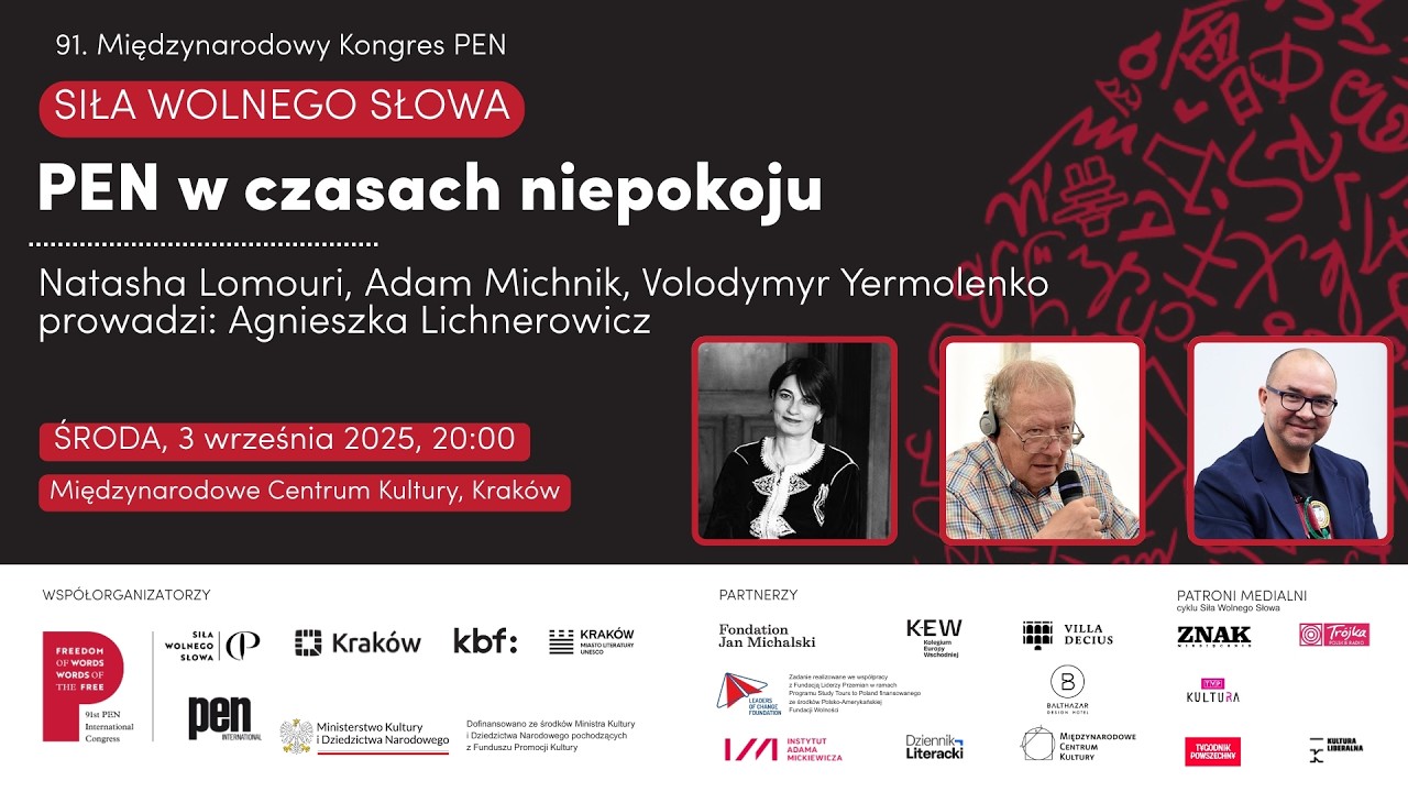 PEN W CZASACH NIEPOKOJU / cykl Siła Wolnego Słowa