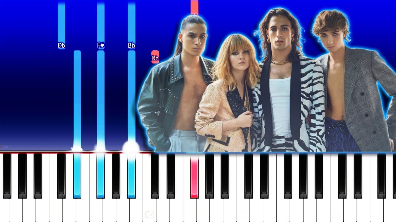 Maneskin - TRASTEVERE (Piano Tutorial)