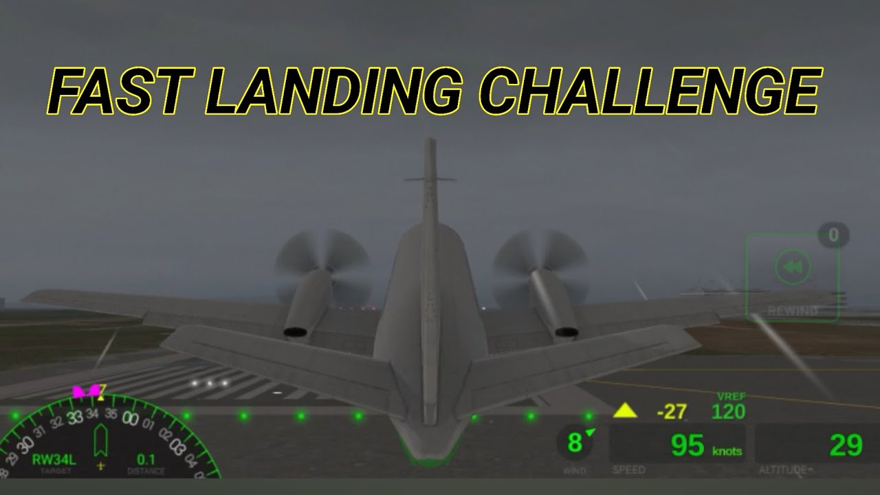 AIRLINE COMMANDER FAST LANDING CHALLENGE WITH &times;2 SPEED.