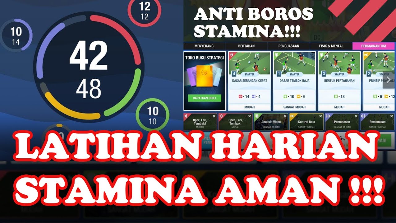 Latihan Harian Top Eleven Yang Gak Boros Stamina!!