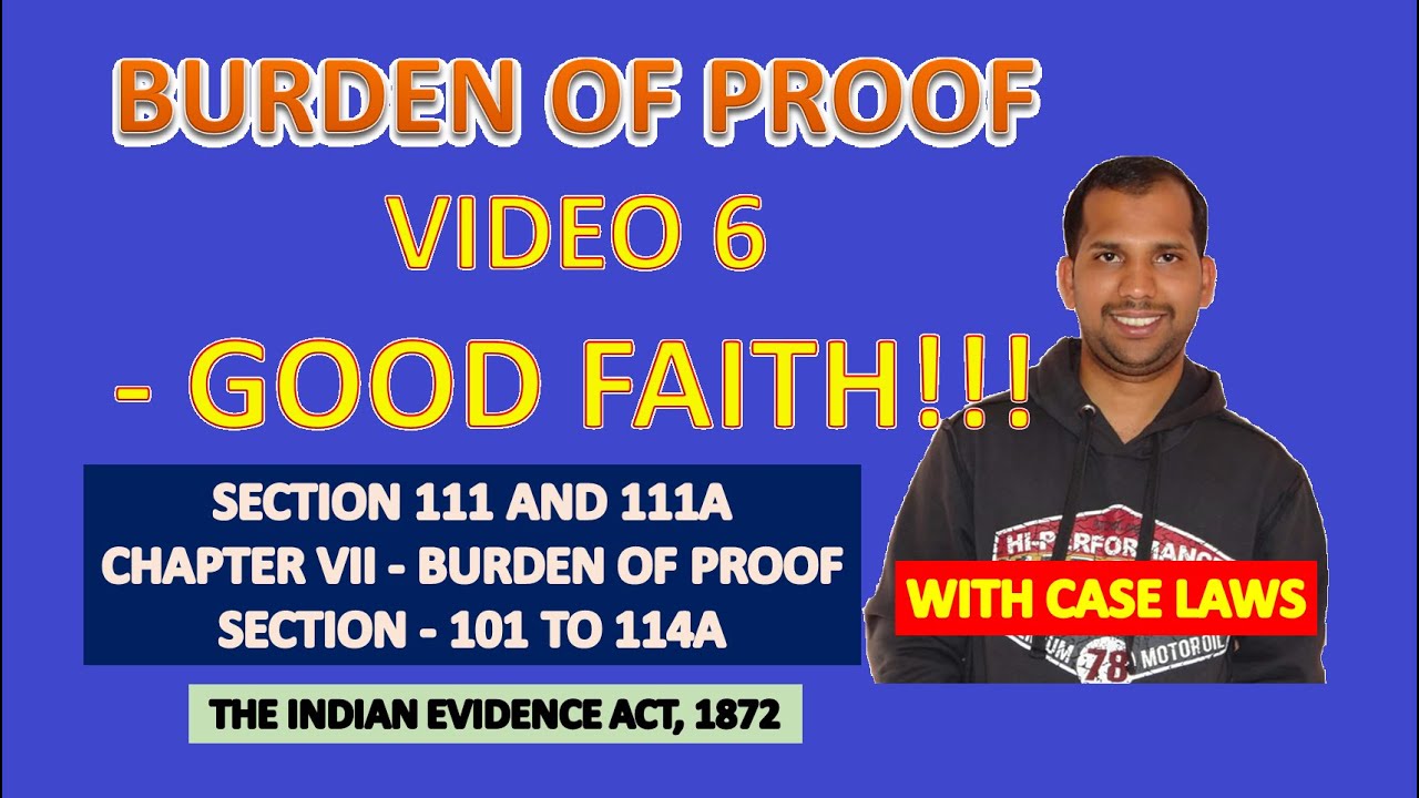 Section 111 and 111A of Evidence Act | Burden of Proof | Law of Evidence | Evidence Act, 1872