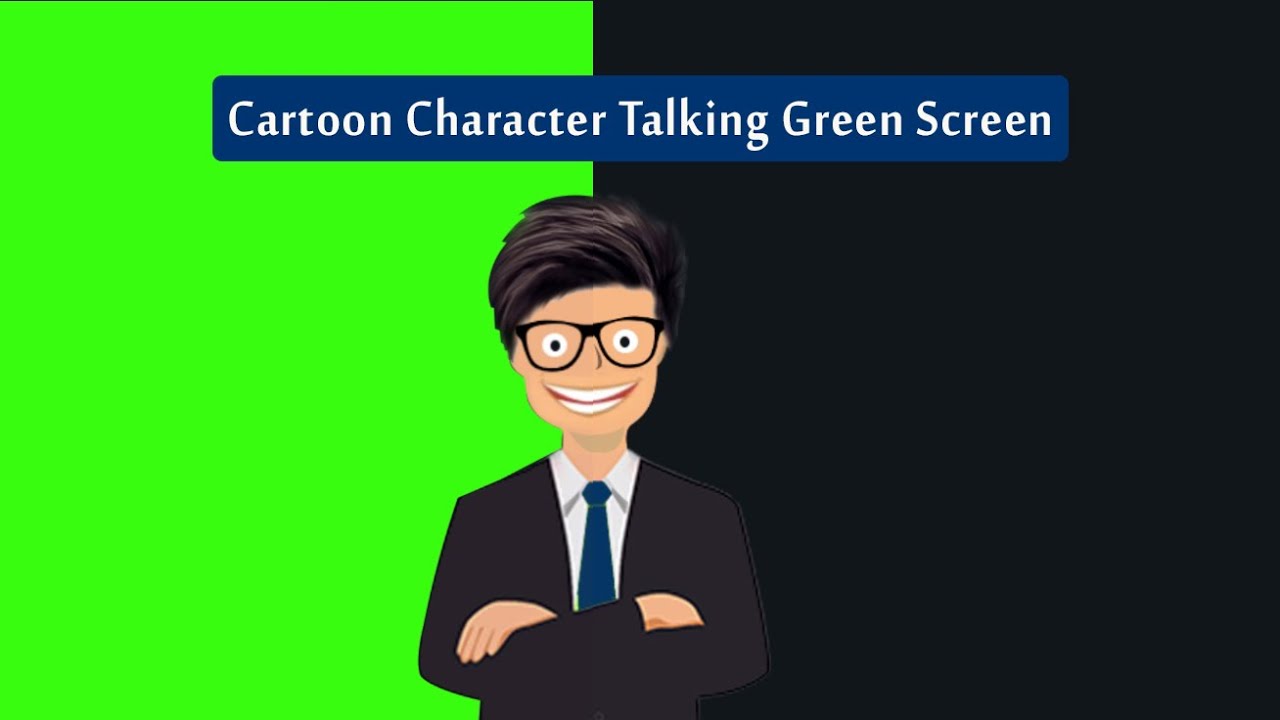Cartoon Character Talking Green Screen