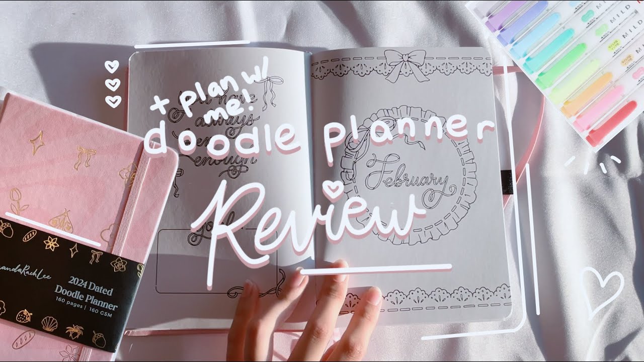 AMANDARACHLEE DOODLE PLANNER 2024 Review + Plan with me! ☁️