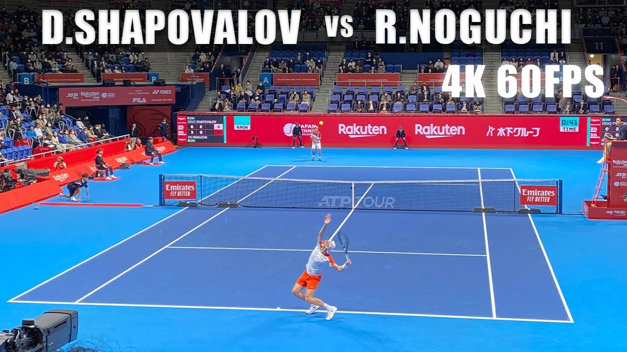 シャポバロフ vs 野口莉央 楽天オープン / Denis Shapovalov Court Level - Tokyo 2022 [4K 60fps]