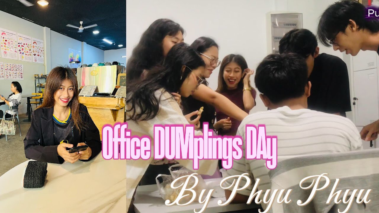 ဖက်ထုပ်အိုးကပ် 🥟 ဖက်ထုပ်ပေါင်း 🥟 - Office Dumplings Day 🥰 #ဖက်ထုပ် #Dumplings @PurpleDiary21 
