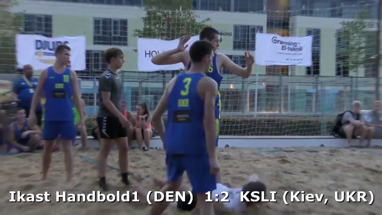 Beach handball. Ikast Handbold1 (DEN) - KSLI (Kiev, UKR). GENERATION HANDBALL-2018 Viborg. U16B.