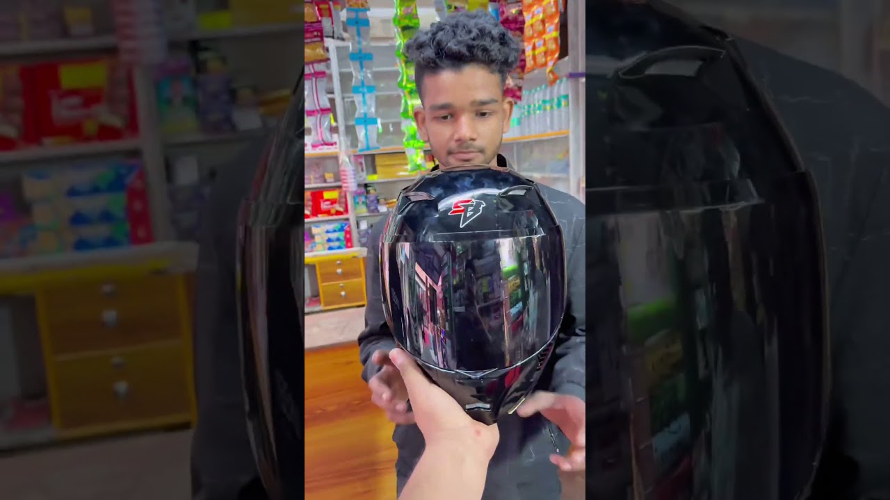 Steelbird Full Black Helmet😱 #shorts #ytshorts #steelbird #helmet