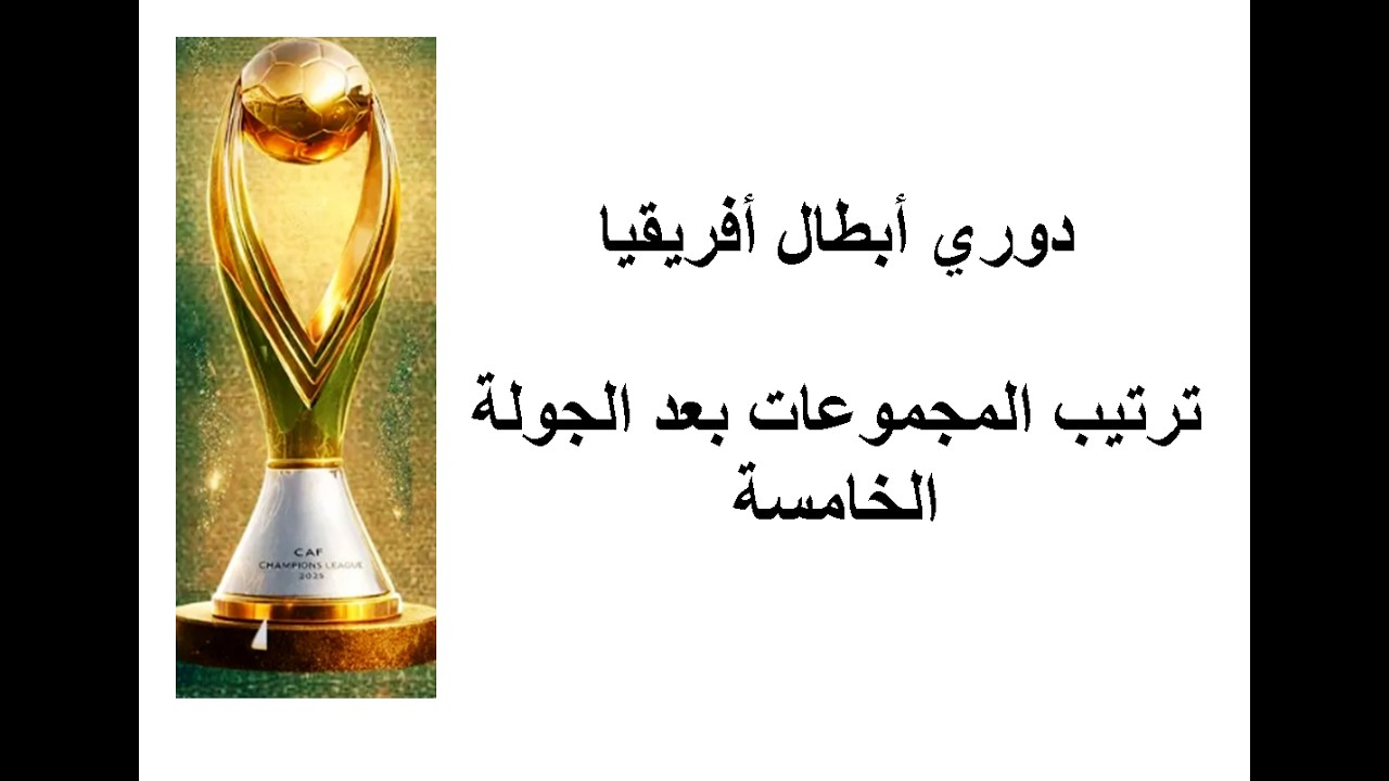 دوري أبطال أفريقيا - ترتيب المجموعات بعد الجولة الخامسة  2026