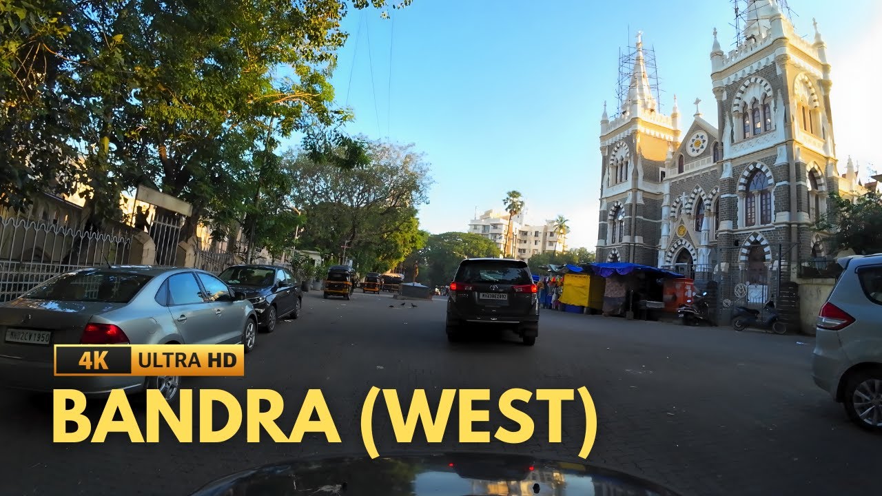 Bandra Morning Drive 4K | Green Streets of Bandra West via Mount Mary & Perry Road