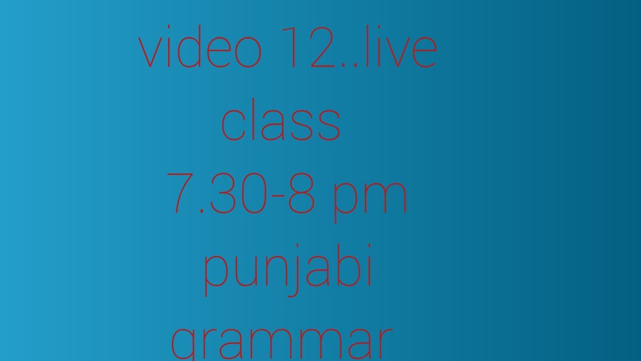 Very important questions for punjabi grammar 