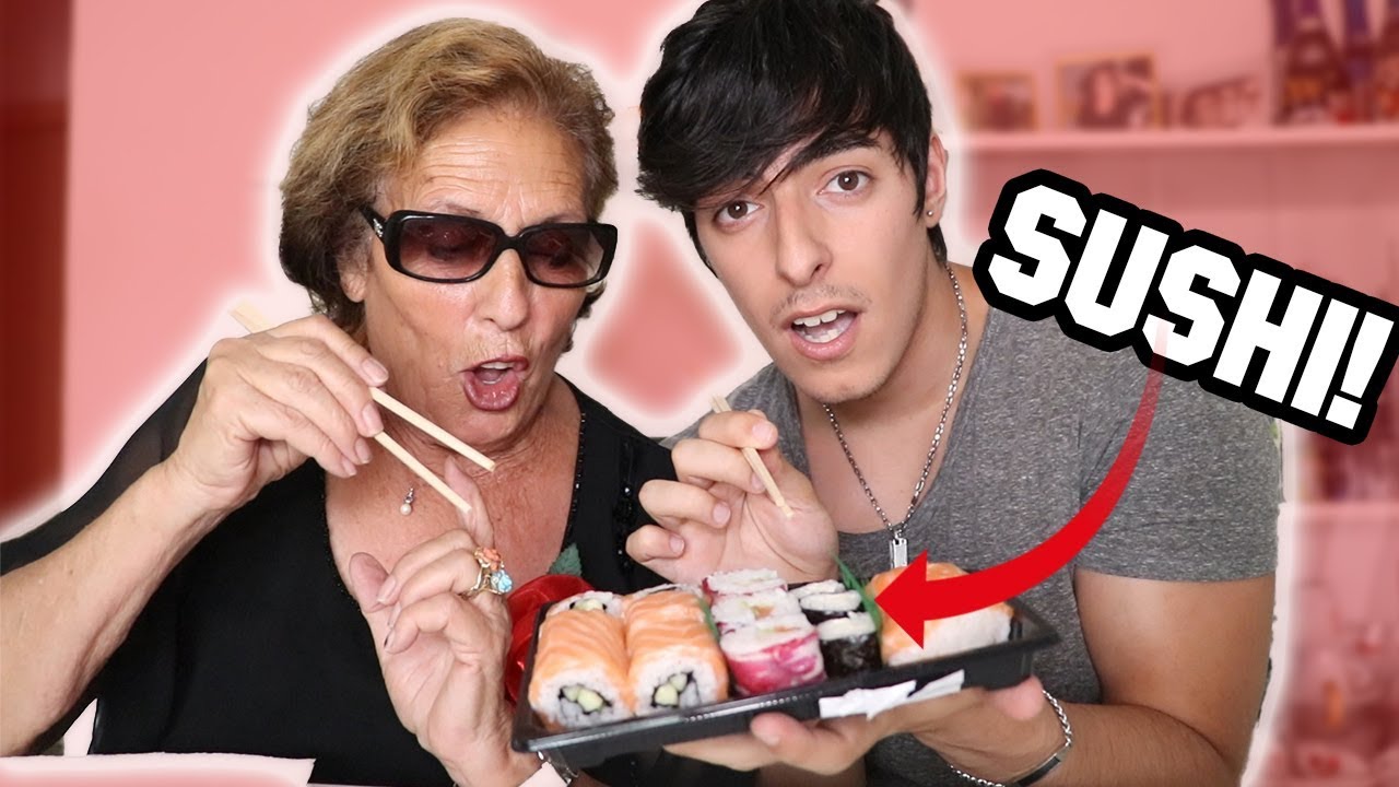 NONNA MANGIA SUSHI PER LA PRIMA VOLTA! | PEPIYOS
