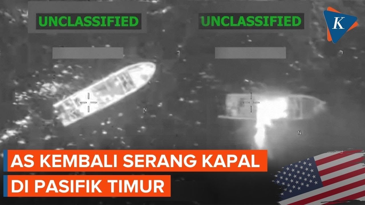 Detik-detik Serangan AS Hantam Kapal di Pasifik Timur, Tiga Orang Tewas