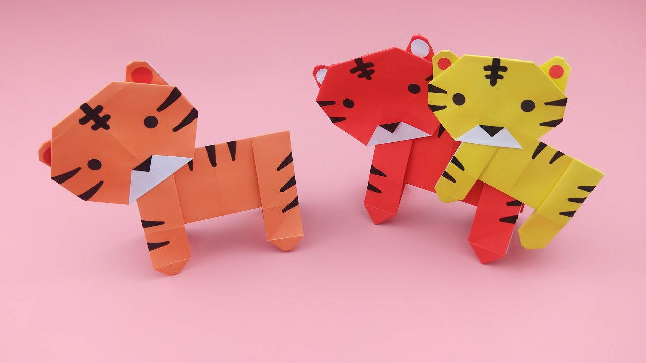 摺紙老虎書籤 / Origami Tiger Bookmark