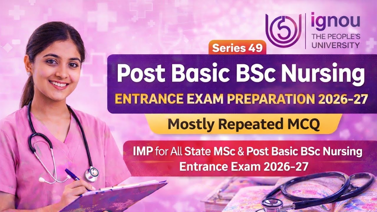 IGNOU post basic bsc nursing entrance exam preparation 2026 | imp for upcoming exam 2026