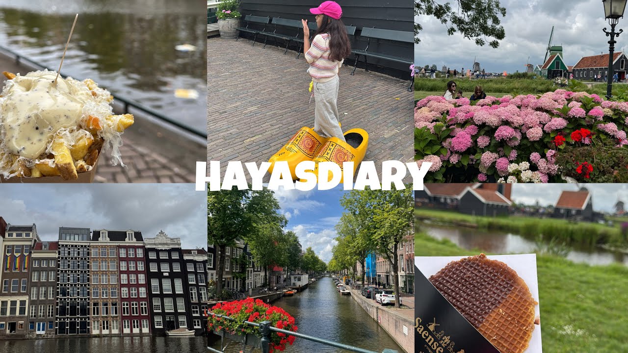 فلوق أمستردام 🚲🇳🇱 تجربة اشهر الأكلات😍رحلة للأرياف الهولنديه🤩🌷 زاندام و قرية الطواحين وڤولندام 🎣 