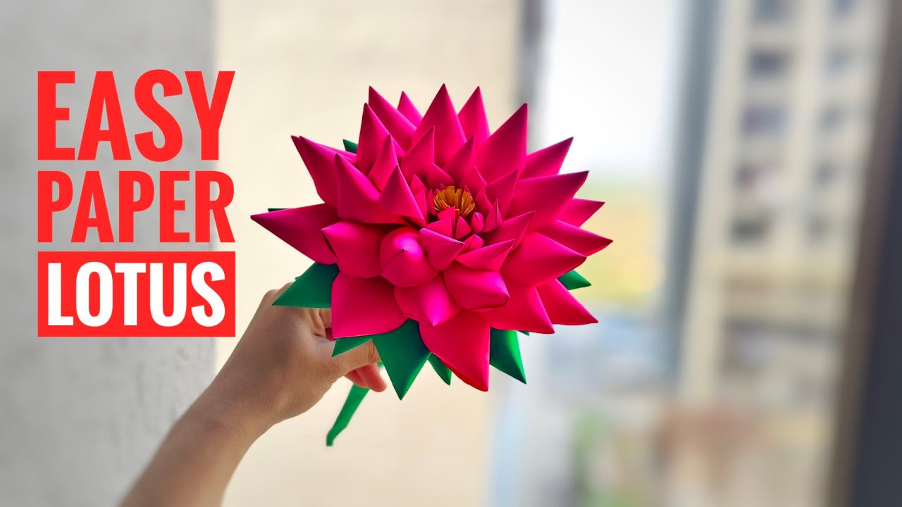 DIY Paper Lotus |How to Make Paper Lotus Flower | Simple Paper Craft Tutorial lotus 🪷🪷
