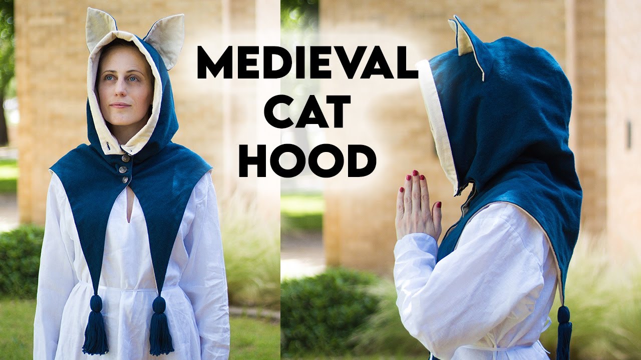 YE OLDE CAT LADY: I Made a Medieval Hood With Cat Ears