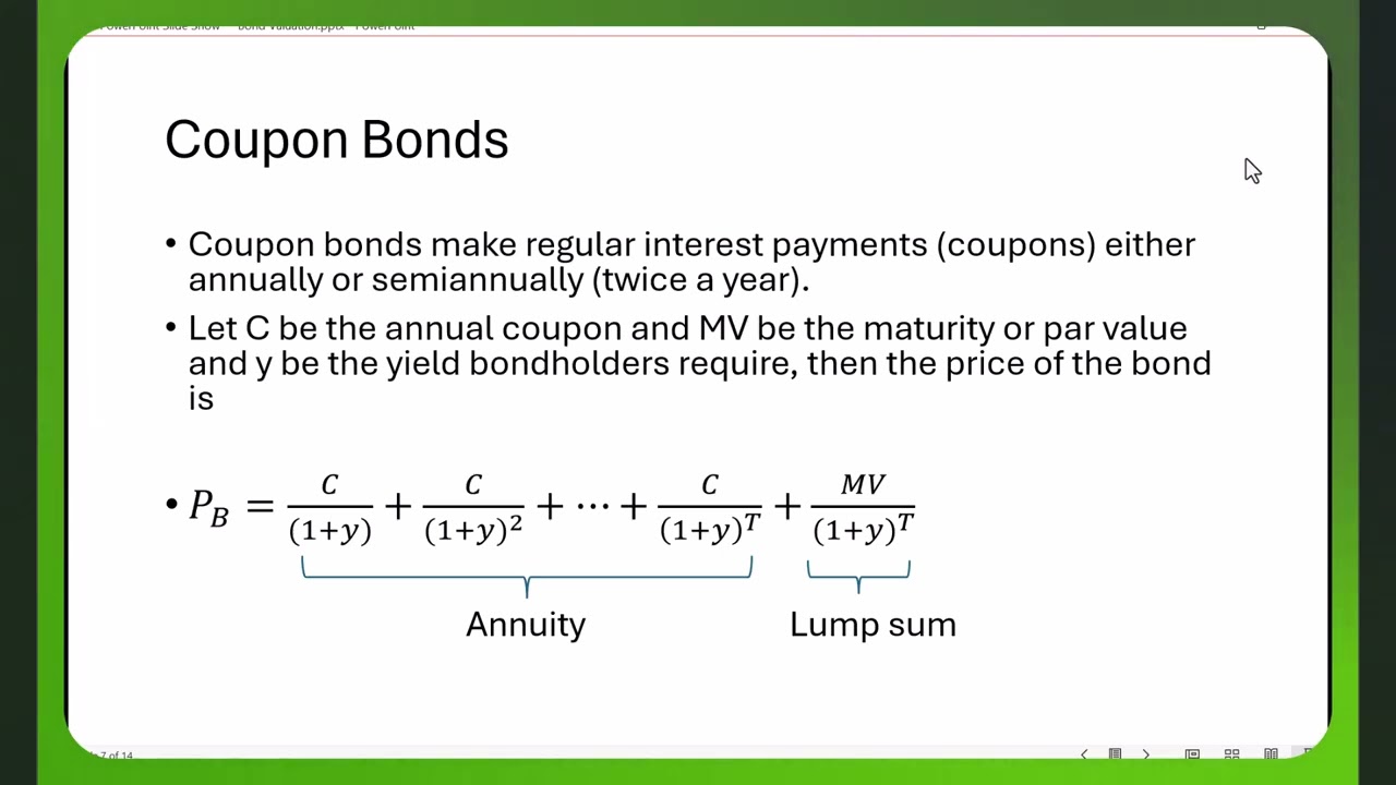 Bond Valuation Revised