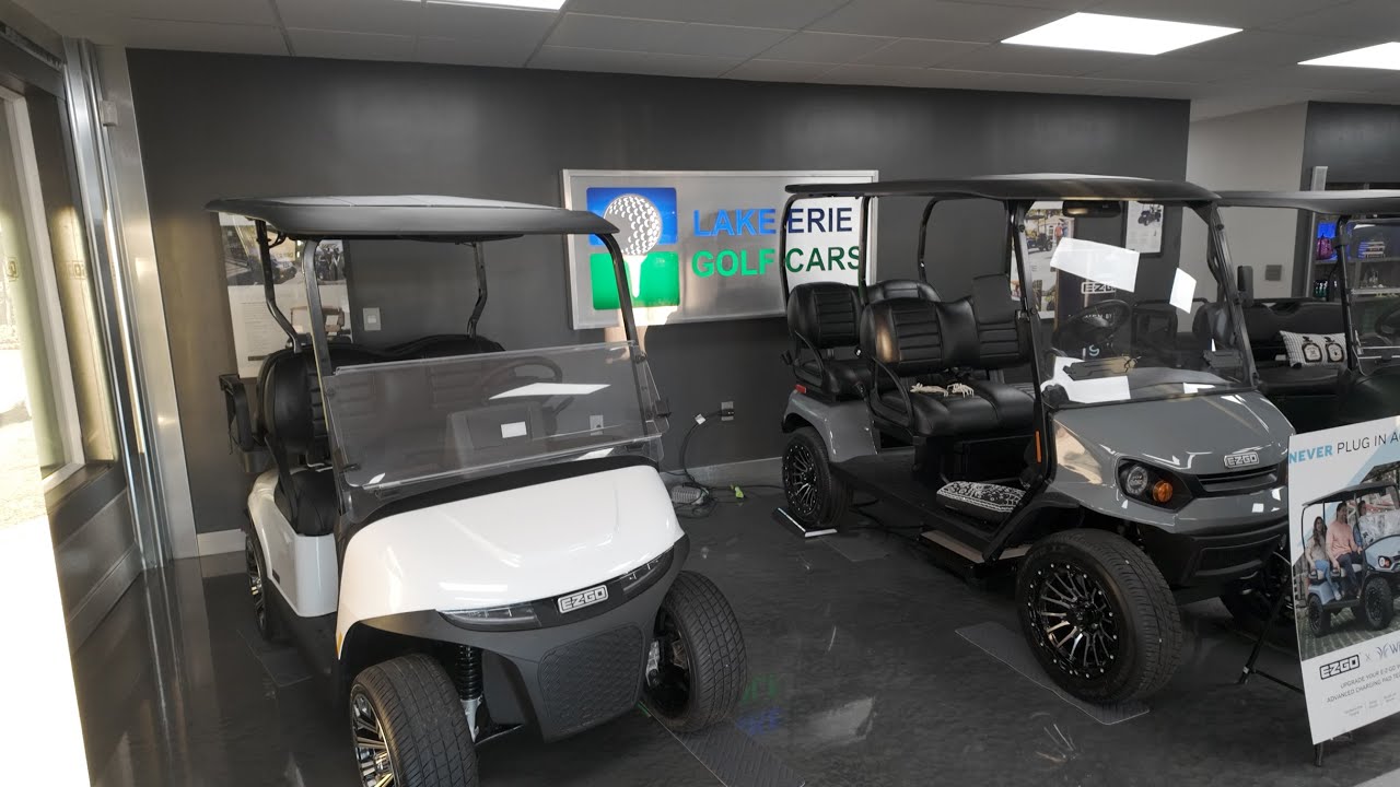 2026 E-Z-GO RXV4 with Infotainment Upgrade, Soundbar & Turn Signals Lake Erie Golf Cars #ezgo