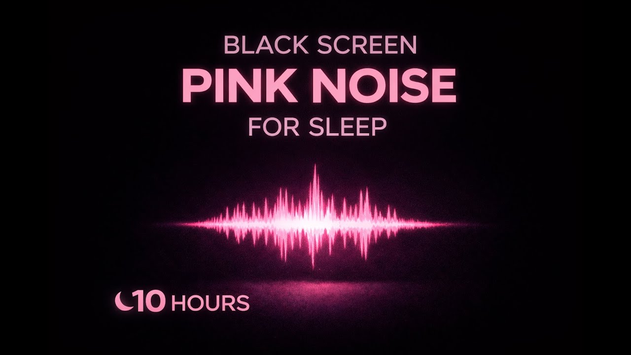 Pink Noise for Baby Sleep (Black Screen) – 10 Hours No Light