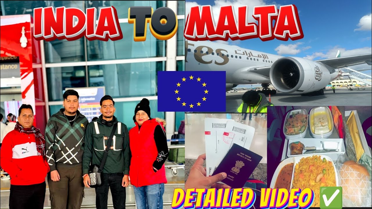 INDIA🇮🇳 To MALTA🇪🇺. My First International Flight ✈️. Goodbye India 🥹❤️