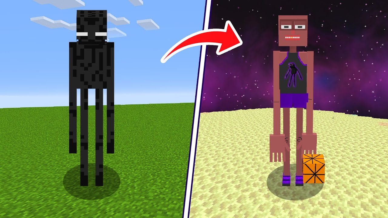 EU CRIEI A VERS&Atilde;O HUMANA DOS MOBS NO MINECRAFT!